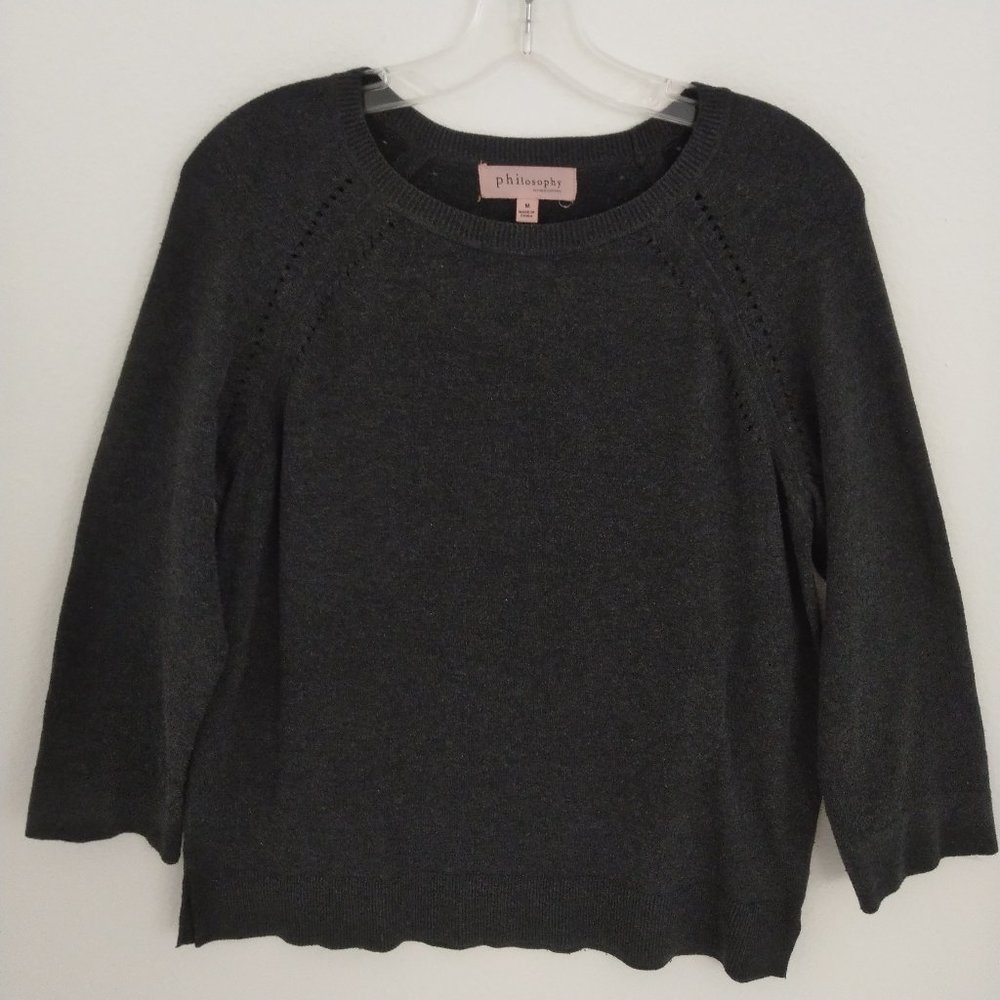 philosophy dark grey sweater